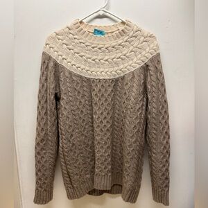 Two Bees Cashmere Cable Knit Sweater Womens M